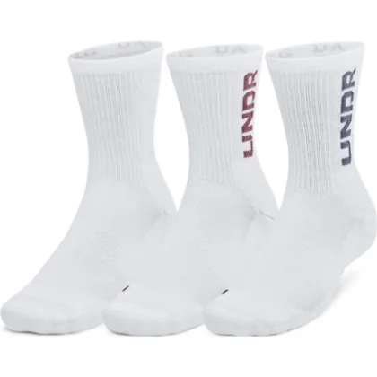 Ponožky UNDER ARMOUR 3 PACK-UA 3-Maker Mid-Crew-WHT
