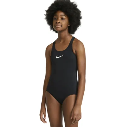 Dievčenské plavecké jednodielne plavky NIKE SWIM RACERBACK ONE PIECE BLACK-BLACK