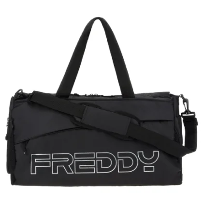 Dámska cestovná taška FREDDY Duffel bag with maxi print-Black