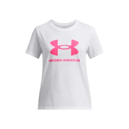 Dievčenské tričko s krátkym rukávom UNDER ARMOUR UA BIG LOGO SS-WHT
