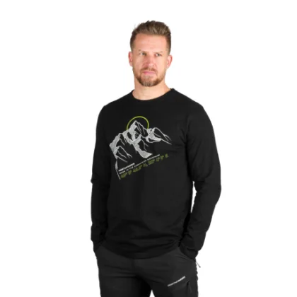 Pánske turistické tričko s dlhým rukávom NORTHFINDER DARU-269black
