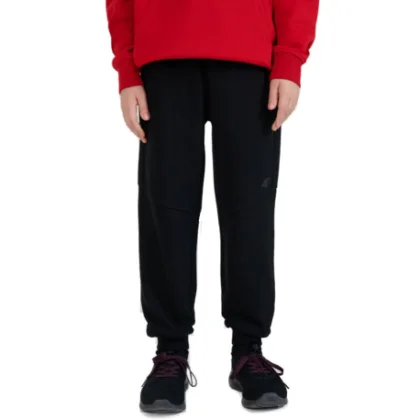 Chlapčenské tepláky 4F JUNIOR TROUSERS CAS M1103-20S-DEEP BLACK