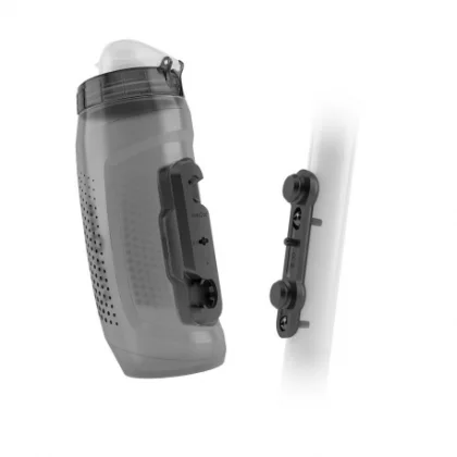 Fľaša na bicykel FIDLOCK set láhve s držákem BOTTLE TWIST průhledná černá 590 ml