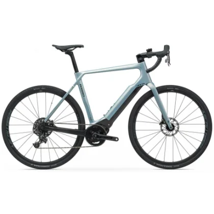 Cestný elektrobicykel BASSO Volta Road, silver, Apex 1x, crankset 44T, casette 11-42, MX 25