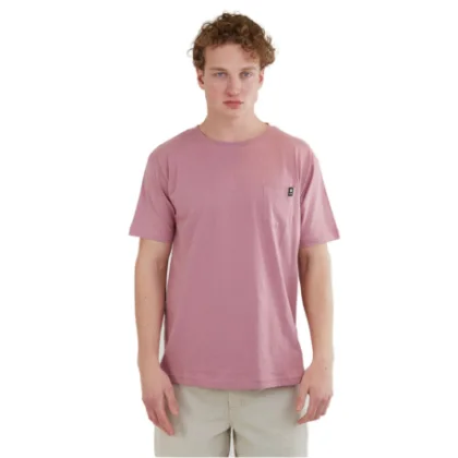 Pánske tričko s krátkym rukávom FUNDANGO Talmer Pocket T-shirt-345-raspberry