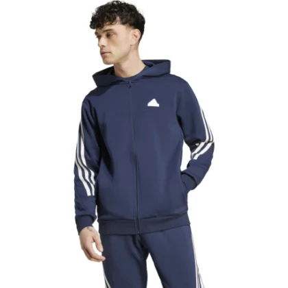 Pánska mikina so zipsom ADIDAS M FI 3S FZ-IW8568-Black