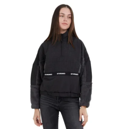 Dámska flisová mikina FUNDANGO Calypso Hybrid Pullover-890-black
