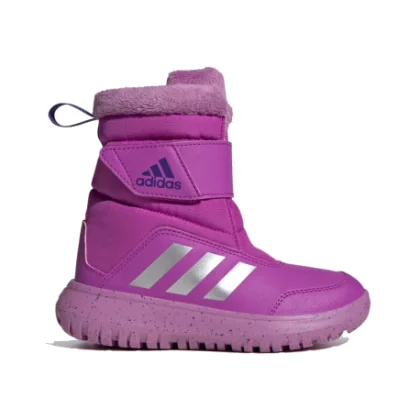 Dievčenské vysoké zimné topánky ADIDAS Winterplay purple burst silver metalic preloved purple