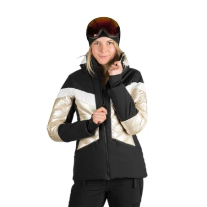 Dámska lyžiarska bunda NORTHFINDER ABIGALE-675blackbeige