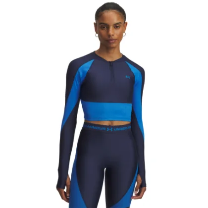 Dámske tréningové tričko s dlhým rukávom UNDER ARMOUR UA HG Rib 1 4 Zip