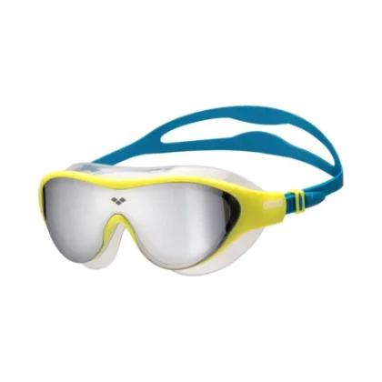 Juniorské plavecké okuliare ARENA THE ONE MASK JR MR-SILVER-SOFT_GREEN-BLUE_COSMO