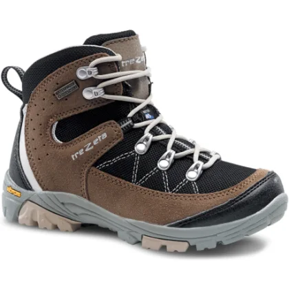 Detská vysoká turistická obuv TREZETA Cyclone Wp Kid, Black Brown
