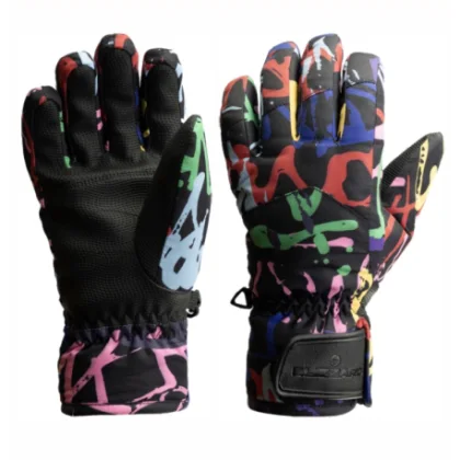 Juniorské lyžiarske rukavice BLIZZARD Spark junior ski gloves, black multicolor