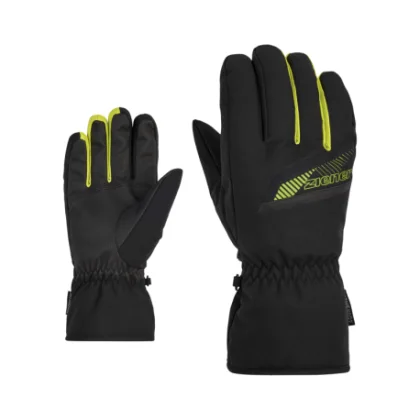 Pánske lyžiarske rukavice ZIENER GORDAN-801079-12490-black lime