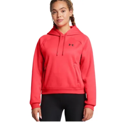 Dámska zateplená mikina s kapucňou UNDER ARMOUR UA Armour Flc Pro Hdy-RED