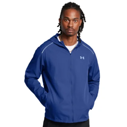 Pánska bežecká bunda UNDER ARMOUR UA STORM RUN HOODED JACKET-BLU