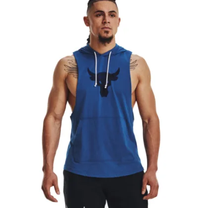 Pánske tričko bez rukávov UNDER ARMOUR PROJECT ROCK UA PROJECT ROCK BSR BULL SL HD-BLU