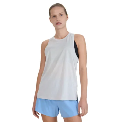 Dámske bežecké tričko bez rukávov 4F SLEEVELESS FNK-WSS25TFSLF427-27S-COLD LIGHT GREY