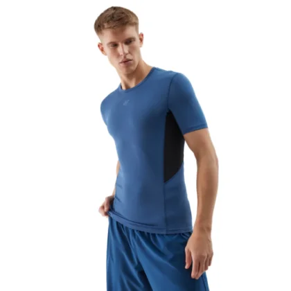 Pánske tréningové tričko s krátkym rukávom 4F TSHIRT FNK-WSS24TFTSM600-31S-NAVY