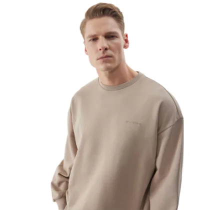 Pánska mikina 4F SWEATSHIRT-WSS24TSWSM1027-83S-BEIGE