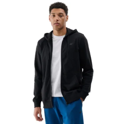 Pánska mikina so zipsom 4F SWEATSHIRT-WMM00TSWSM1768-20S-DEEP BLACK