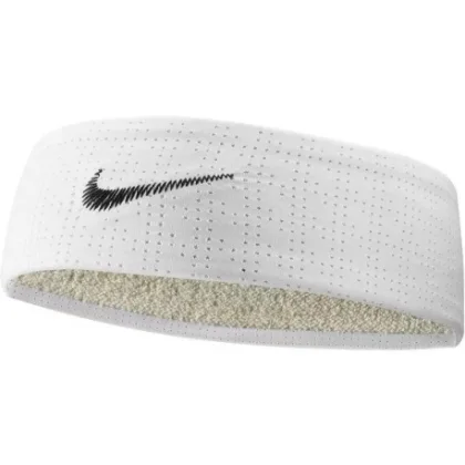 Čelenka NIKE Fury Headband Terry white black