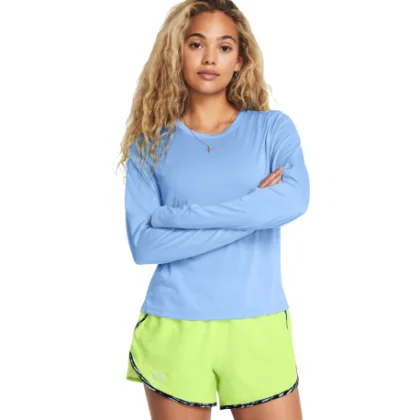 Dámske tréningové tričko s dlhým rukávom UNDER ARMOUR UA Launch Longsleeve - BLU