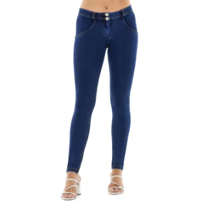 Dámske jeggings nohavice FREDDY WR.UP® skinny push up organic cotton jeggings-Blue
