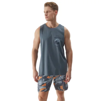 Pánske tielko 4F TSHIRT-4FWSS24TTSHM1319-22S-ANTHRACITE