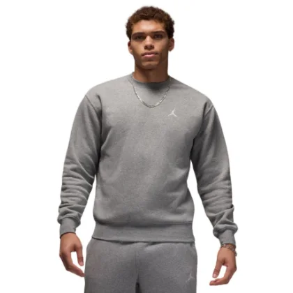 Pánska mikina NIKE M J BRKLN FLC CREW-091 CARBON HEATHER WHITE