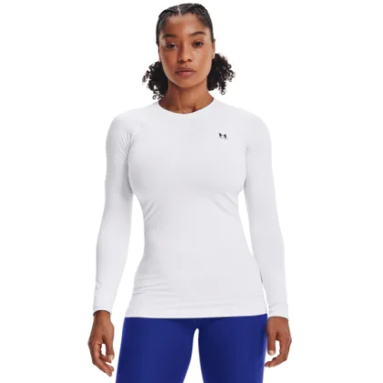 Dámske tréningové tričko s dlhým rukávom UNDER ARMOUR UA CG Authentics Crew-WHT