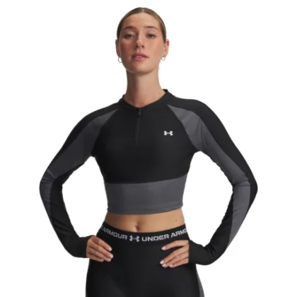 Dámske tréningové tričko s dlhým rukávom UNDER ARMOUR UA HG Rib 1 4 Zip