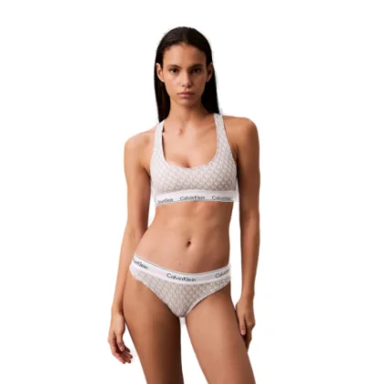 Dámska podprsenka CALVIN KLEIN UNLINED BRALETTE-PLUSH MONOGRAM