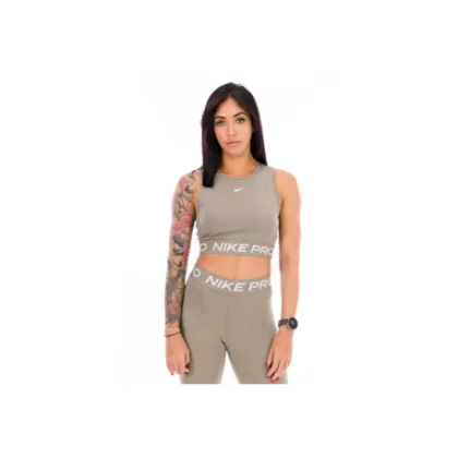 Dámske tréningové tielko NIKE PRO DF 365 CROP TANK-320-Beige