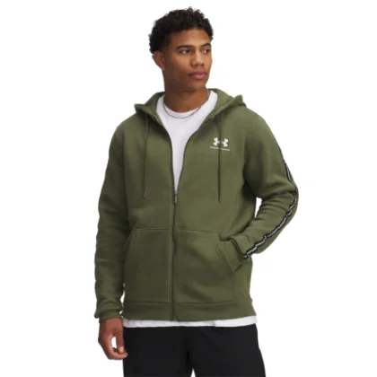 Pánska zateplená mikina so zipsom UNDER ARMOUR UA Icon Fleece FZ Taping-GRN