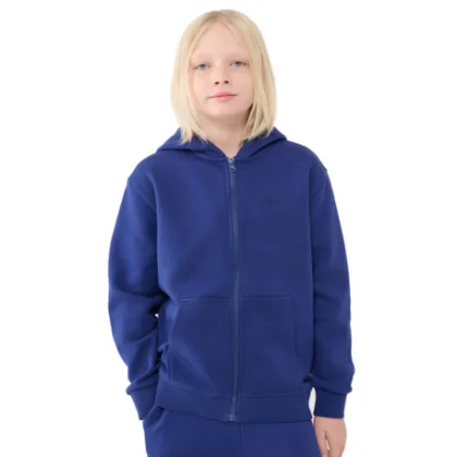 Chlapčenská mikina so zipsom 4F JUNIOR SWEATSHIRT-JWSS25TSWSM1851-36S-BLUE