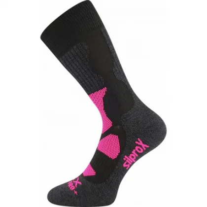 Dámske turistické ponožky VOXX Etrex-Black Pink