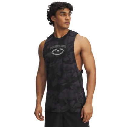 Pánske tielko UNDER ARMOUR PROJECT ROCK Camo Tank-GRY