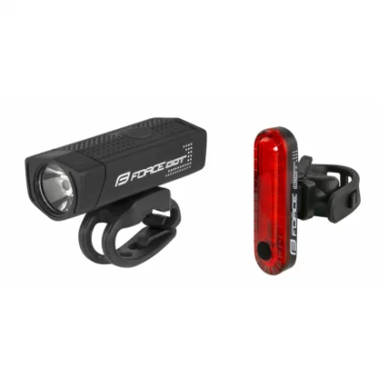 Svetlo na bicykel FORCE DOR USB FRONT REAR