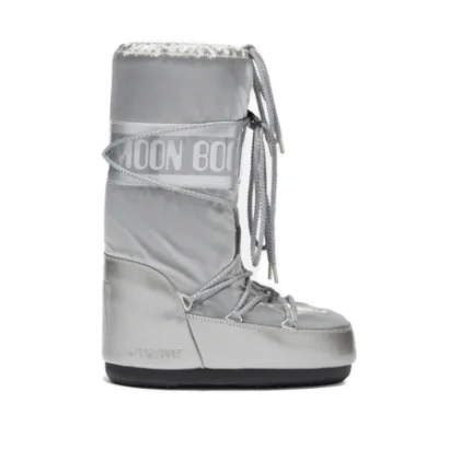 Juniorské vysoké zimné topánky MOON BOOT MB ICON GLANCE-JR, H001 SILVER