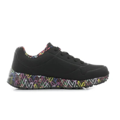 Dievčenská rekreačná obuv SKECHERS Uno Lite Lovely Luv K black