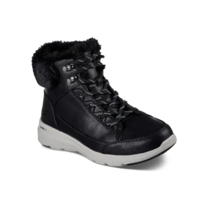 Dámske členkové zimné topánky SKECHERS On The-Go Glacial Ultra Cozyly black