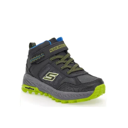 Chlapčenská členková turistická obuv SKECHERS Fuse Tread Trekor black lime