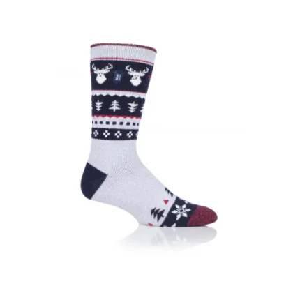 Pánske ponožky HEAT HOLDERS 1 PACK-MEN LITE FESTIVE STAG-CHRISTMAS SOCKS