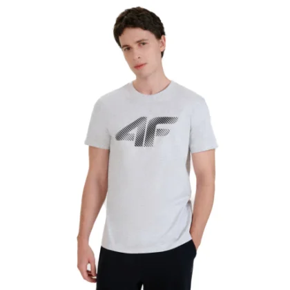 Pánske tričko s krátkym rukávom 4F TSHIRT M2257-27M-COLD LIGHT GREY MELANGE