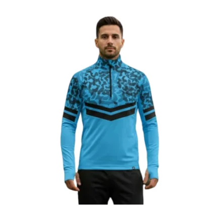 Pánska lyžiarska mikina s 1 2 zipsom NORTHFINDER BERTI-282blueblack
