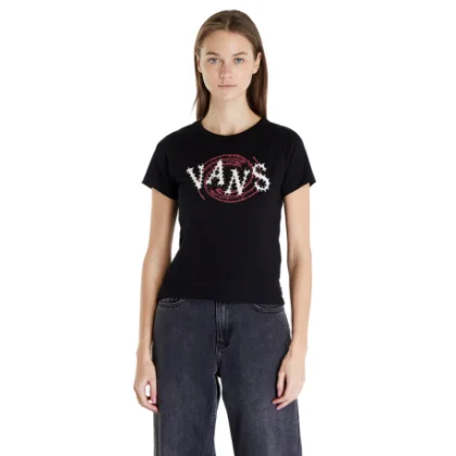 Dámske tričko s krátkym rukávom VANS SPIRAL DOWN MINI-Black