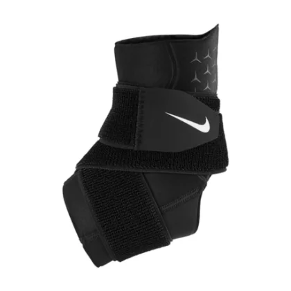 Fitness chránič NIKE PRO ANKLE SLEEVE WITH STRAP BLACK WHITE