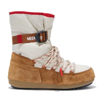 Dámske vysoké zimné topánky MOON BOOT LOOP SUEDE, 001 cognac sand red