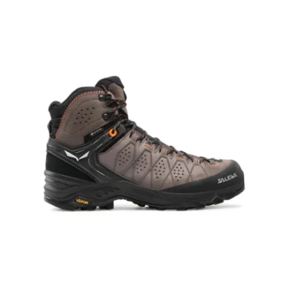 Pánska členková turistická obuv SALEWA Alp Trainer 2 Mid GTX M wallnut fluo orange